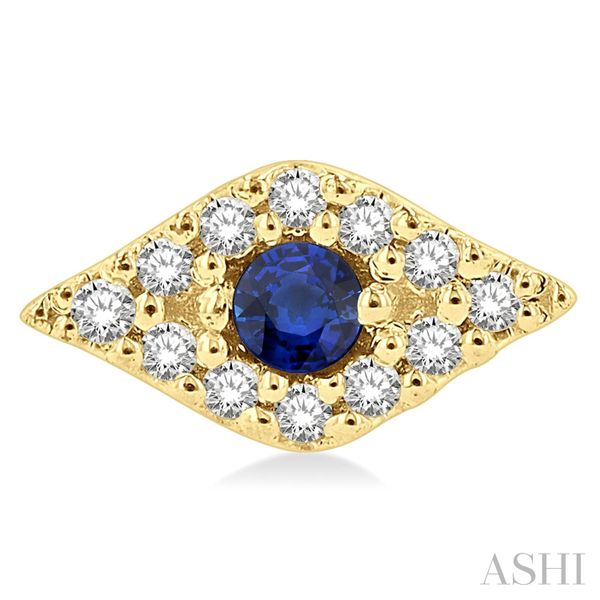 Evil Eye Gemstone & Petite Diamond Fashion Earrings Image 2 Van Adams Jewelers Snellville, GA