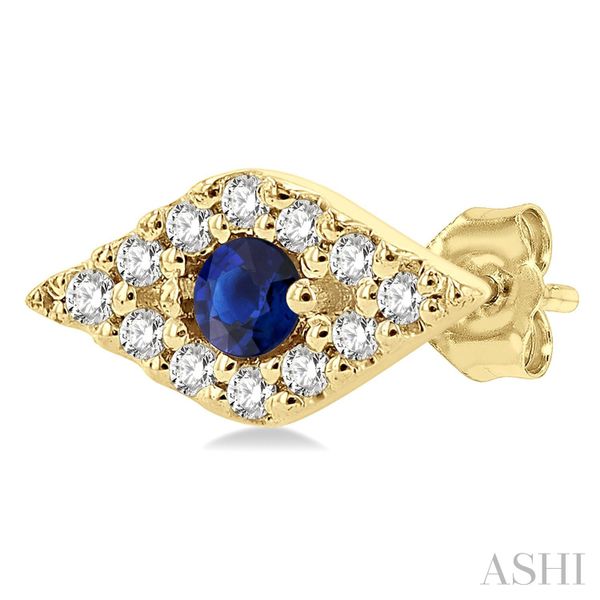 Evil Eye Gemstone & Petite Diamond Fashion Earrings Image 3 Van Adams Jewelers Snellville, GA
