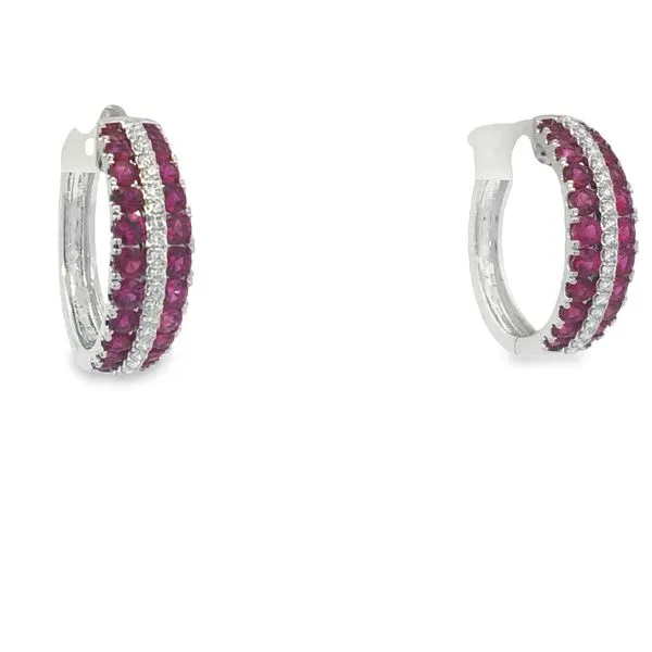 Natural Ruby and Diamond Earrings Van Adams Jewelers Snellville, GA