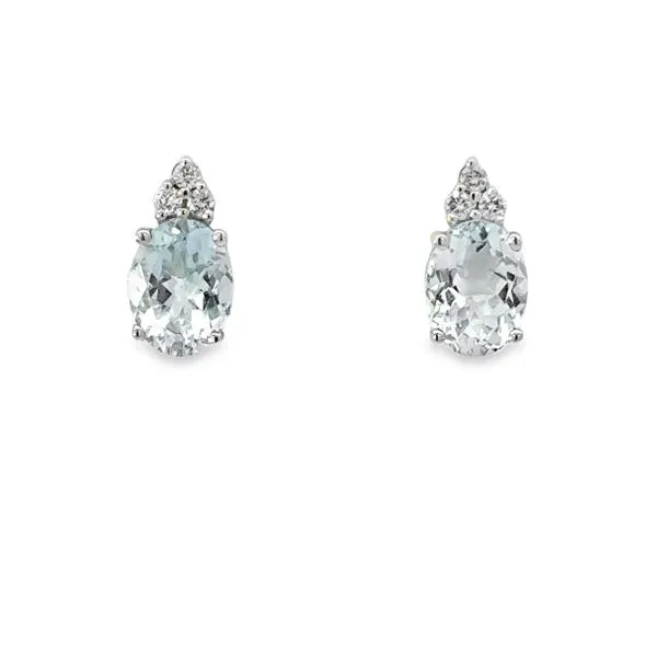 Aquamarine and Diamond Earrings Van Adams Jewelers Snellville, GA