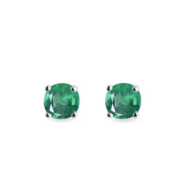 1 CT Natural Emerald Stud Earrings Van Adams Jewelers Snellville, GA