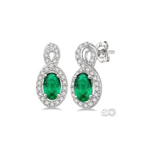 Emerald and Diamond Earrings similar item image
