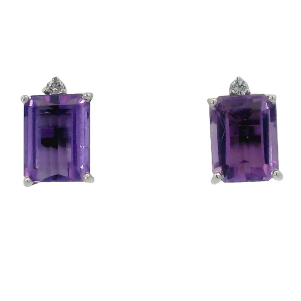 AMETHYST AND DIAMOND STUD EARRINGS Van Adams Jewelers Snellville, GA
