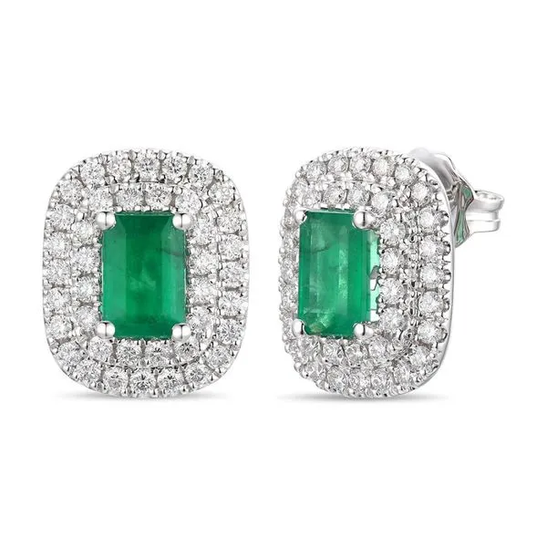 Le Vian® Earrings featuring Costa Smeralda Emeralds™ Vanilla Diamonds® set in 14K Vanilla Gold® Van Adams Jewelers Snellville, GA