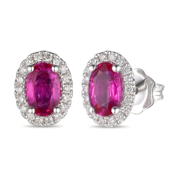Le Vian® Earrings featuring Passion Ruby® Vanilla diamonds® set in 14K Vanilla Gold® Van Adams Jewelers Snellville, GA