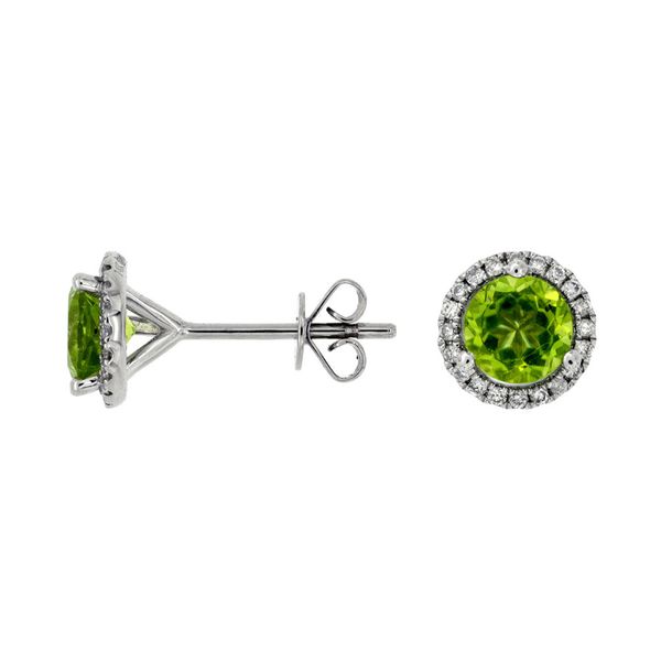 Peridot Halo Earrings Van Adams Jewelers Snellville, GA