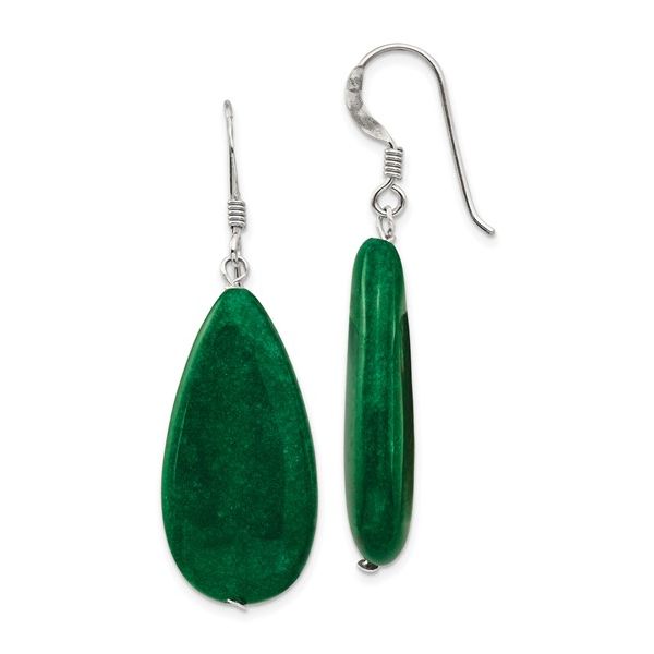 Sterling Silver Jade Teardrop Earrings Van Adams Jewelers Snellville, GA