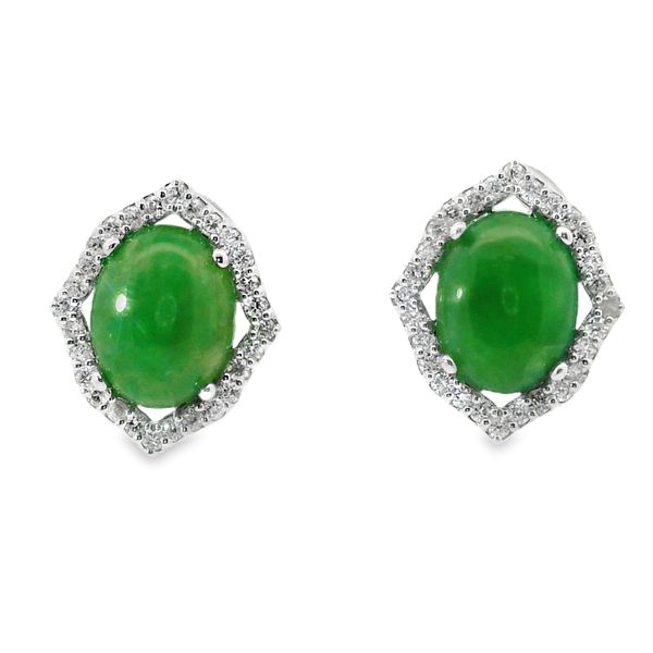Jade and Diamond Earrings Van Adams Jewelers Snellville, GA