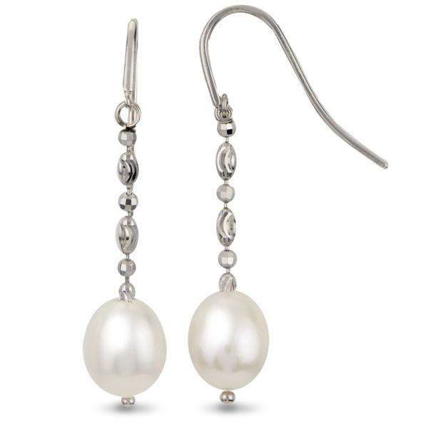 Silver Freshwater Pearl Hook Earrings Van Adams Jewelers Snellville, GA