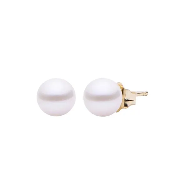 14KT Yellow Gold Freshwater Pearl Earring Van Adams Jewelers Snellville, GA