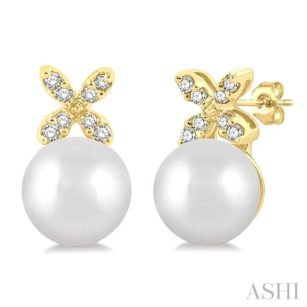 Pearl & Petite Diamond Fashion Earrings Van Adams Jewelers Snellville, GA