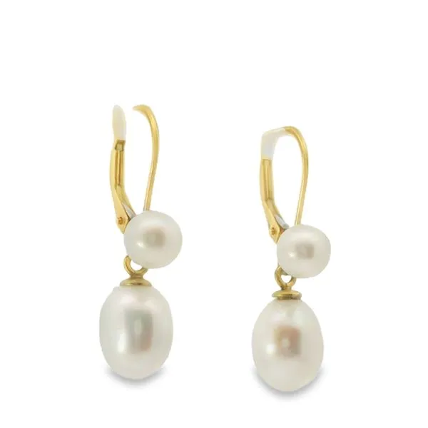 Freshwater Pearl Drop Earrings Image 2 Van Adams Jewelers Snellville, GA