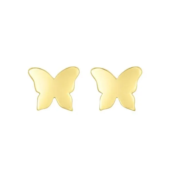 14K Gold Butterfly Stud Earring Van Adams Jewelers Snellville, GA