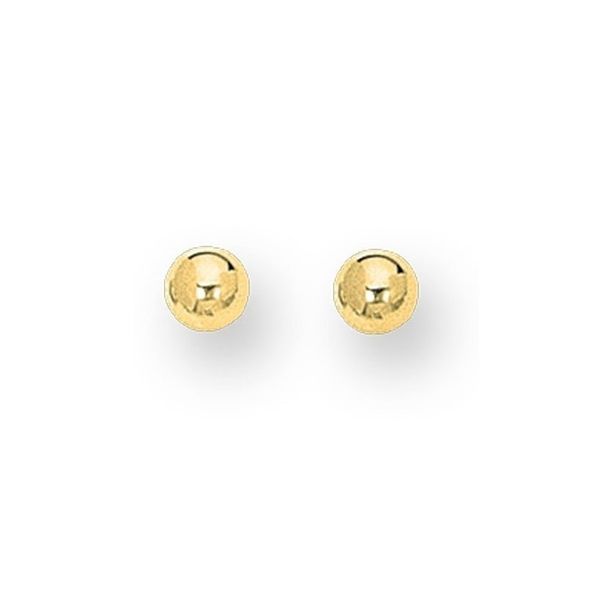 14K Yellow Gold 4 mm Ball Earrings Van Adams Jewelers Snellville, GA