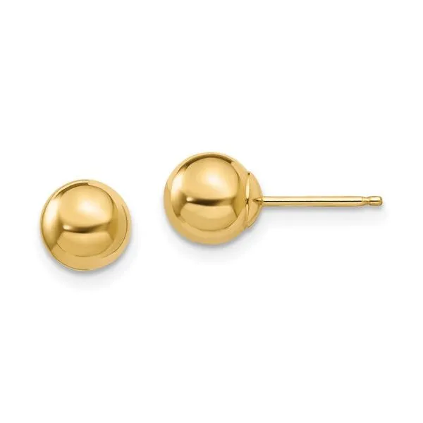 14k Madi K Polished 6mm Ball Post Earrings Van Adams Jewelers Snellville, GA