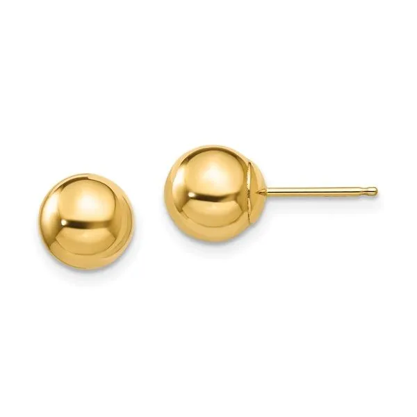 8mm 14K Yellow Gold Ball Earrings Van Adams Jewelers Snellville, GA