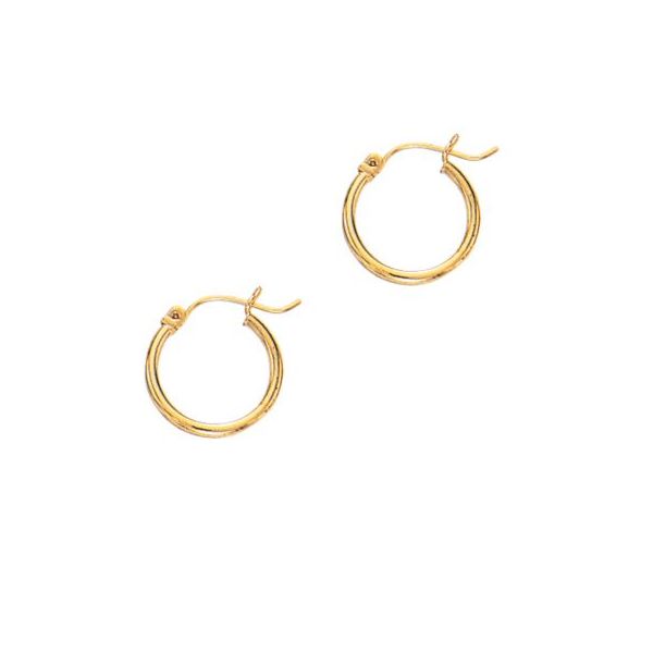 14K Yellow Gold Hoop Earrings Van Adams Jewelers Snellville, GA