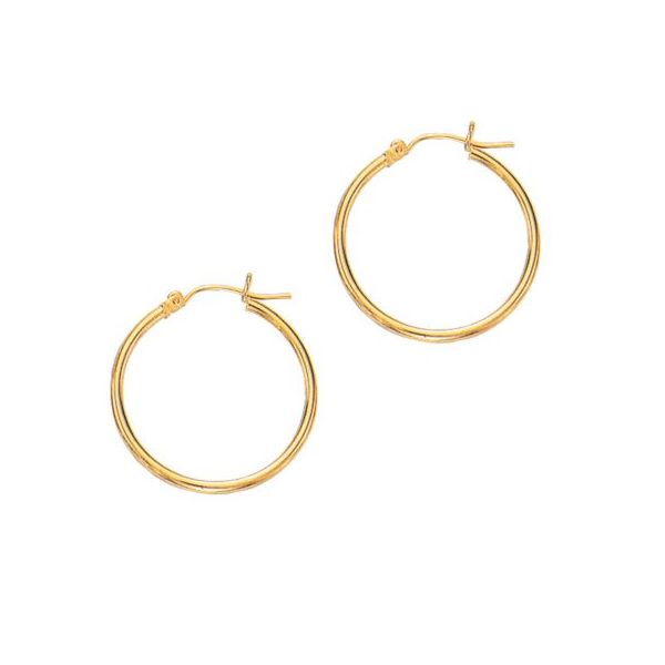 14K Yellow Gold Hoop Earrings Van Adams Jewelers Snellville, GA