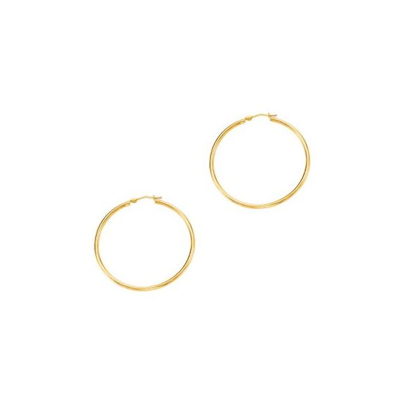 14K yellow Gold Large Hoop Earrings Van Adams Jewelers Snellville, GA