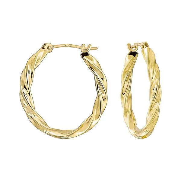 18K Yellow Gold Hoops Van Adams Jewelers Snellville, GA