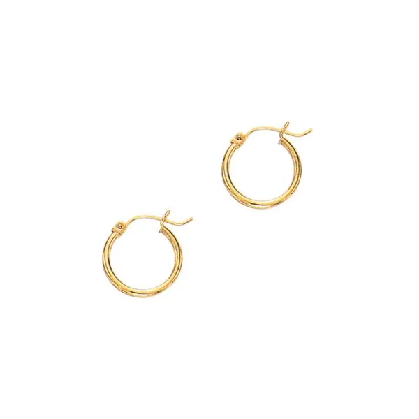 14K Yellow Gold Small Hoop Earrings Van Adams Jewelers Snellville, GA