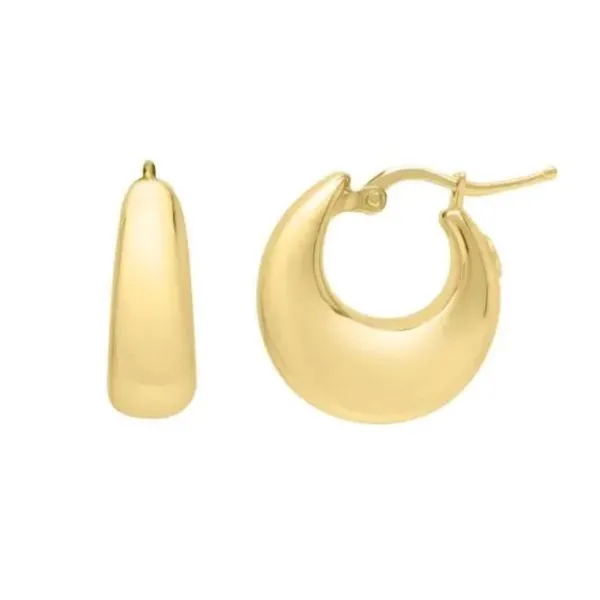 14K Medium Tapered Hoops Van Adams Jewelers Snellville, GA