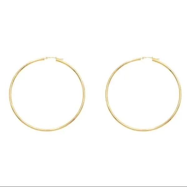 14K Gold 2x60mm Hoop Earring Van Adams Jewelers Snellville, GA