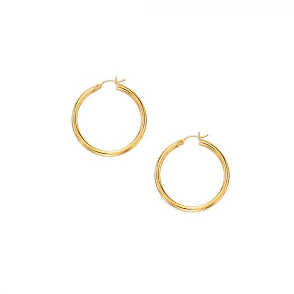 10K Yellow Gold Hoops Van Adams Jewelers Snellville, GA