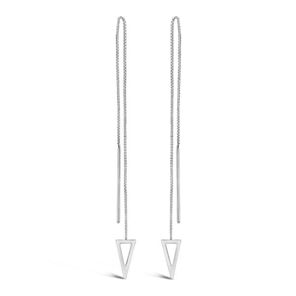 14K White Gold Threader Earrings Van Adams Jewelers Snellville, GA