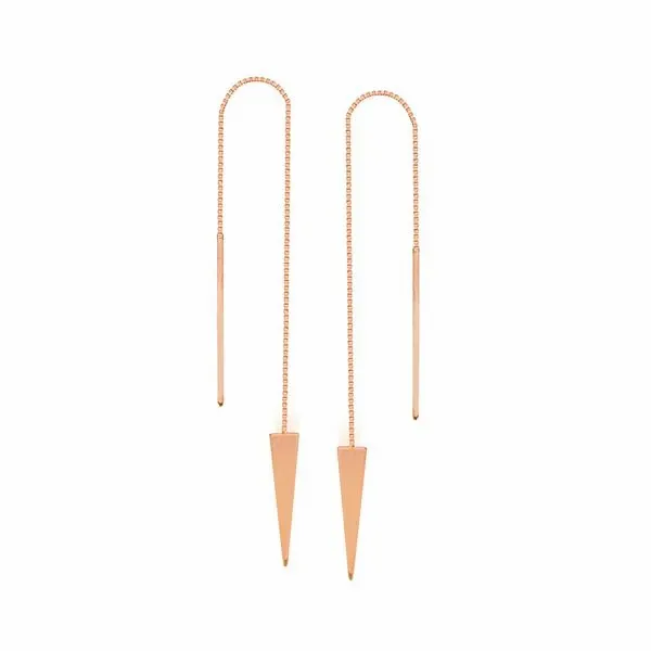 14K Rose Gold Threader Earrings Van Adams Jewelers Snellville, GA