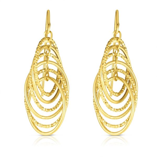 14K Yellow Gold Drop Earrings Van Adams Jewelers Snellville, GA