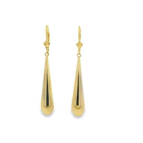 Gold Tear Drop Earrings Image 2 Van Adams Jewelers Snellville, GA