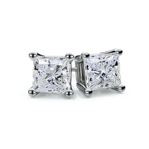 1 CT Princess Cut Lab Grown Diamond Earrings Van Adams Jewelers Snellville, GA