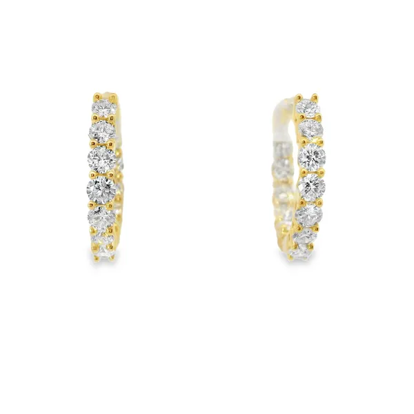 1 CT In/Out Lab Grown Diamond Hoop Earrings Van Adams Jewelers Snellville, GA