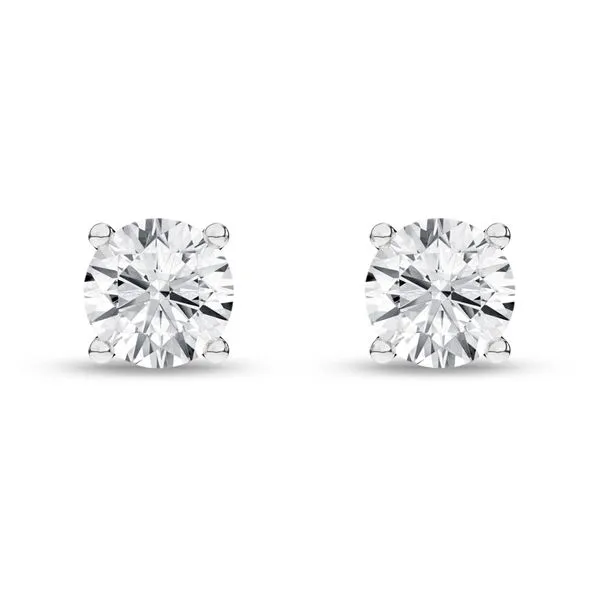 1 1/3 CT Lab Gorwn Diamond Stud Earrings in 14K White Gold Van Adams Jewelers Snellville, GA