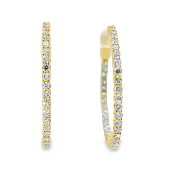 2 CT In/Out Lab Grown Diamond Hoop Earrings Van Adams Jewelers Snellville, GA