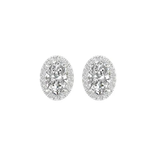 Oval Halo Stud Earrings Van Adams Jewelers Snellville, GA