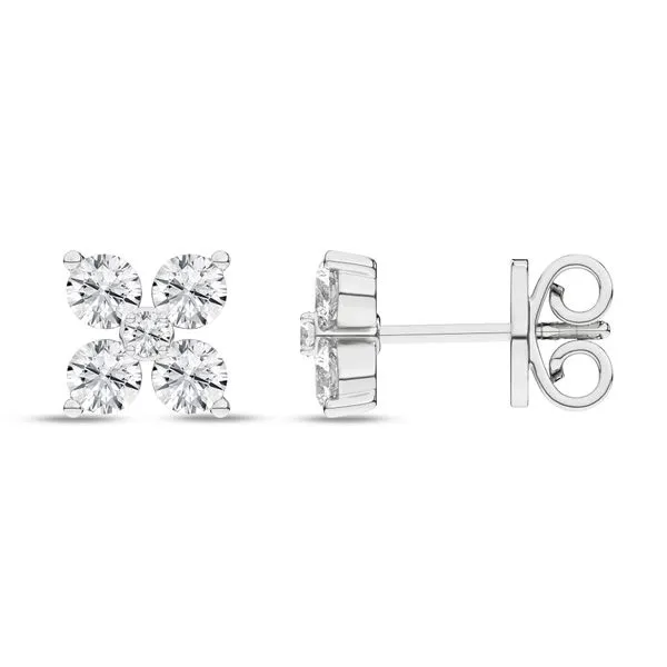 14 KT WHITE STUD EARRING WITH 1.00CTW LAB GRONW DIAMOND Image 3 Van Adams Jewelers Snellville, GA