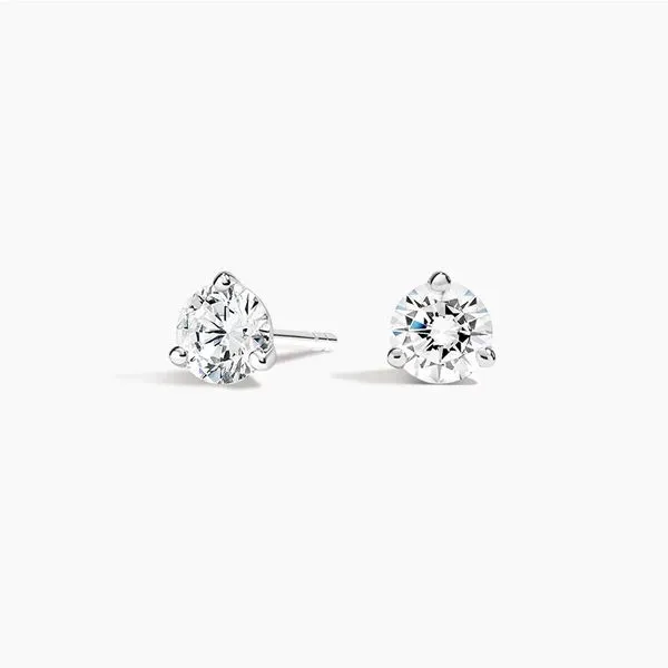 WHITE 14 KARAT STUD LAB GROWN EARRINGS Van Adams Jewelers Snellville, GA