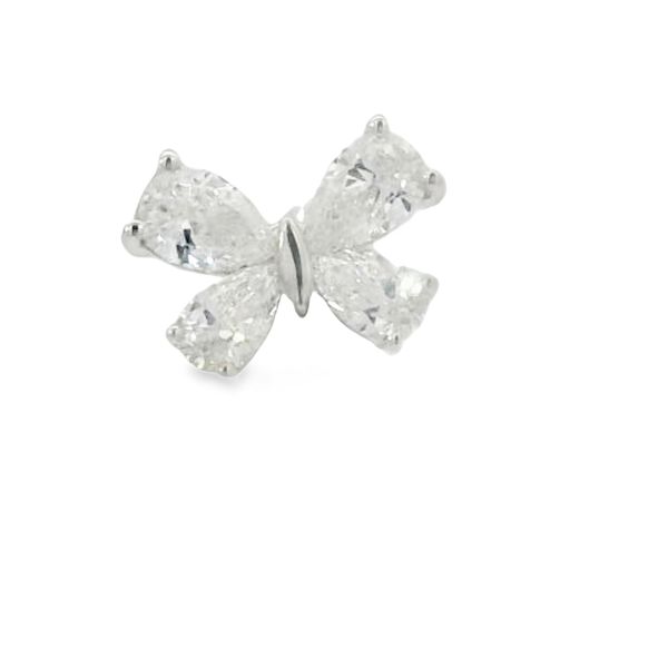 WHITE 14 KARAT BUTTERFLY  STUD EARRINGS Image 2 Van Adams Jewelers Snellville, GA