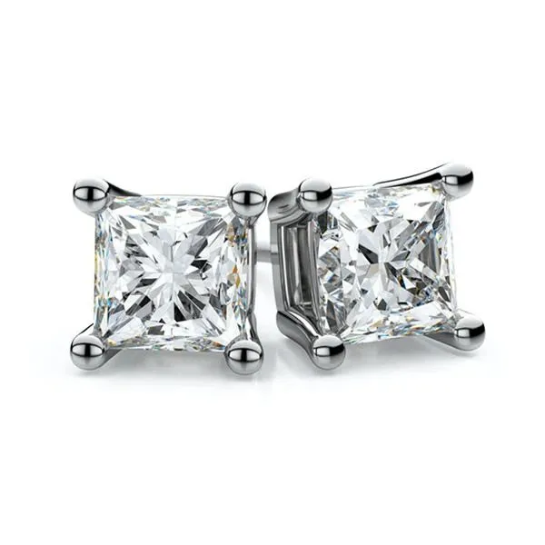 1.5ct Princess Cut Lab Grown Stud Earrings Van Adams Jewelers Snellville, GA