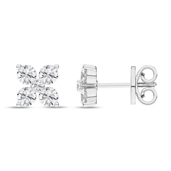 14 KT WHITE STUD EARRING WITH 1.00CTW LAB GRONW DIAMOND Image 3 Van Adams Jewelers Snellville, GA