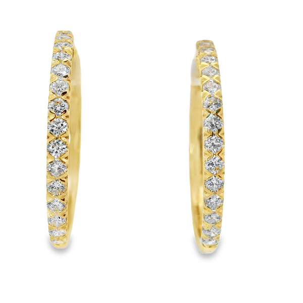 1 CT Lab Grown Diamond In/Out Hoop Earrings Van Adams Jewelers Snellville, GA