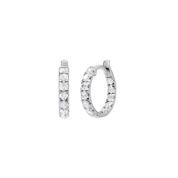 Inside-out Pave HUGGIES HOOP EARRINGS Van Adams Jewelers Snellville, GA