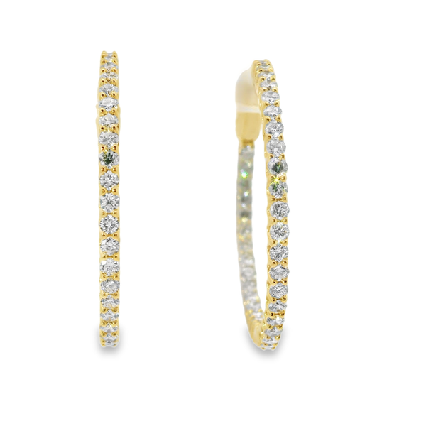 2 CT In/Out Lab Grown Diamond Hoop Earrings Van Adams Jewelers Snellville, GA