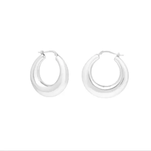 Silver Medium Graduated Hoops Van Adams Jewelers Snellville, GA