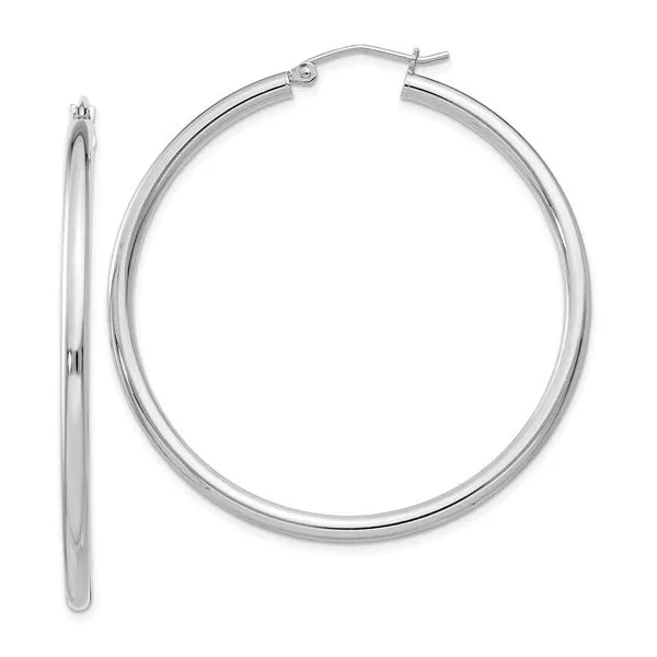 Sterling Silver Hoops 2.5 mm x 46 mm Van Adams Jewelers Snellville, GA