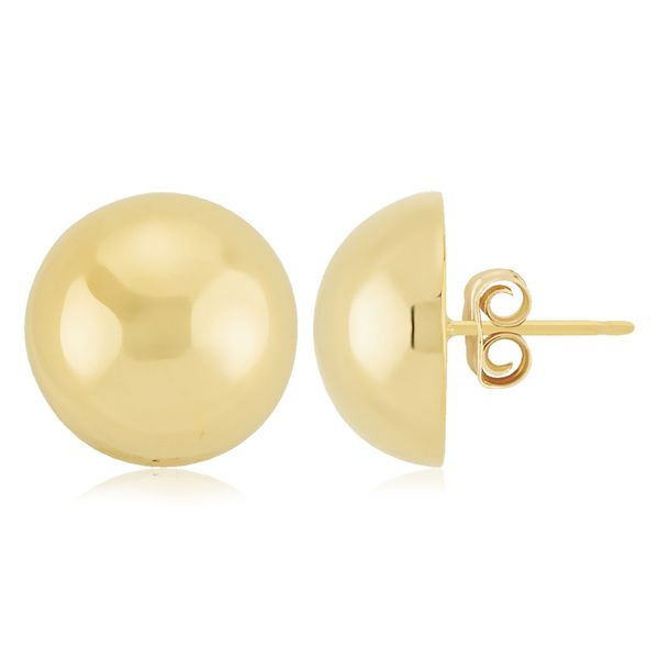 Sterling silver with Gold Vermeil Button Earrings Van Adams Jewelers Snellville, GA