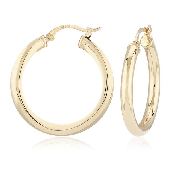 Sterling Silver with 22K Gold Vermeil Hoop Earrings Van Adams Jewelers Snellville, GA