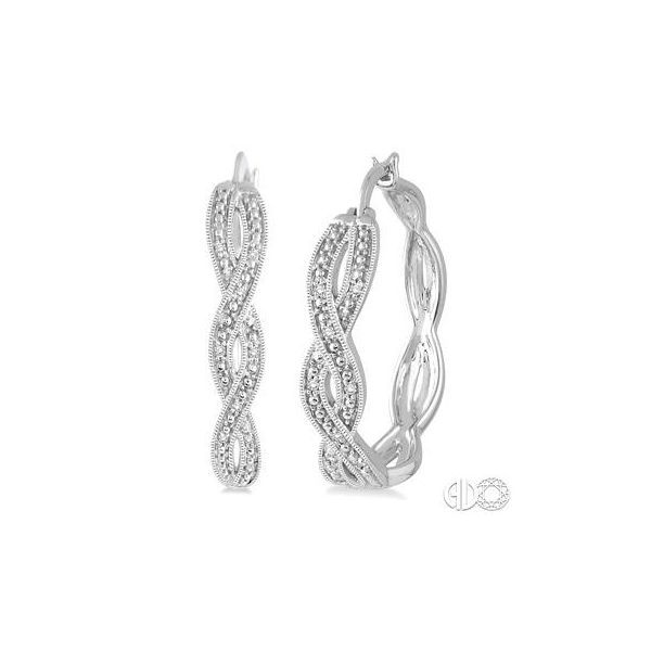 Diamond earrings in silver Van Adams Jewelers Snellville, GA